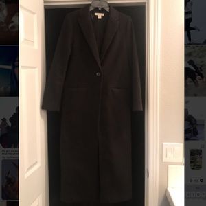 Long black h&m peacoat